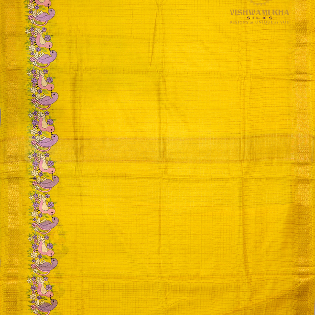 Chanderi saree-VSC33 Yellow (8)