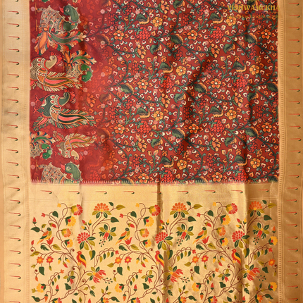 Semi Paithani-VSPT1A Maroon