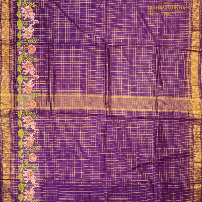 Chanderi saree-VSC28(4) Purple