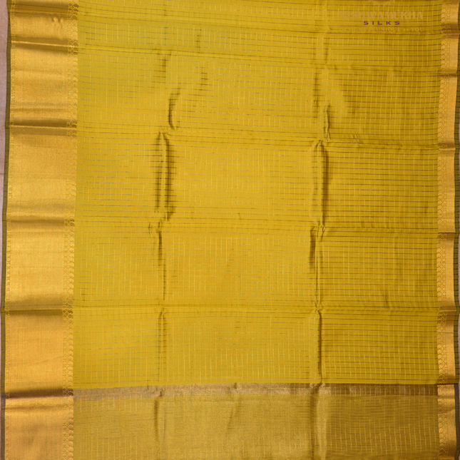 Banaras Vintage Sarees-VSBS3A Lemon green