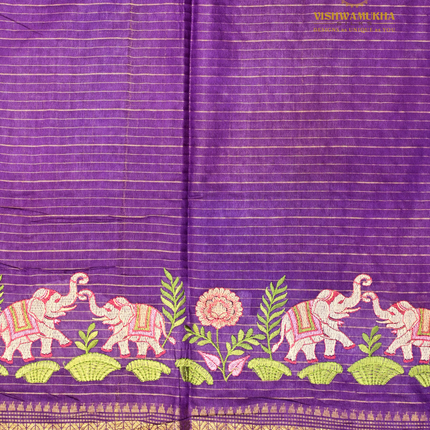 Chanderi saree-VSC28(4) Purple