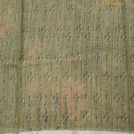 Linen Sarees-VSL10 Mehandi green