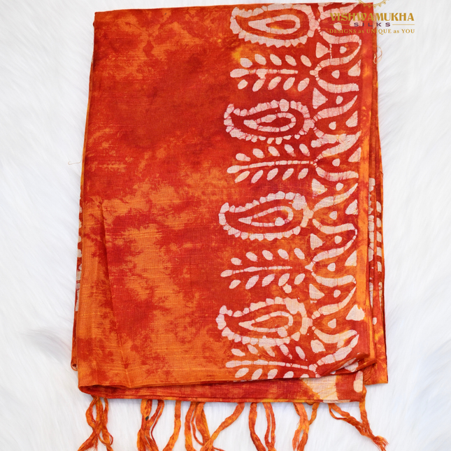 Linen Silk-VSL24A orange-red