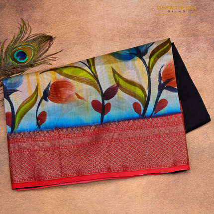 Chanderi Sarees-VSC43F Black
