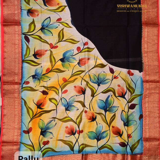 Chanderi Sarees-VSC43F Black