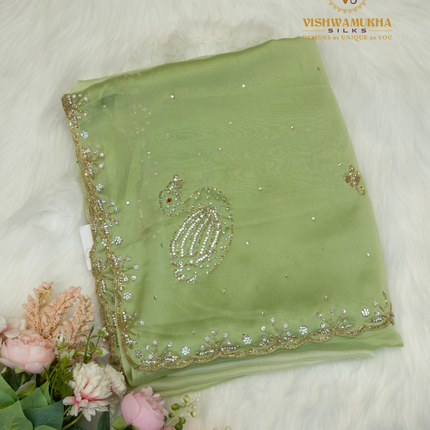 Satin Crepe-VSCRP06 Olive Green