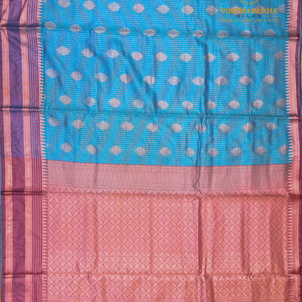 Semi Soft Pattu-VSSP49F Peacock Blue