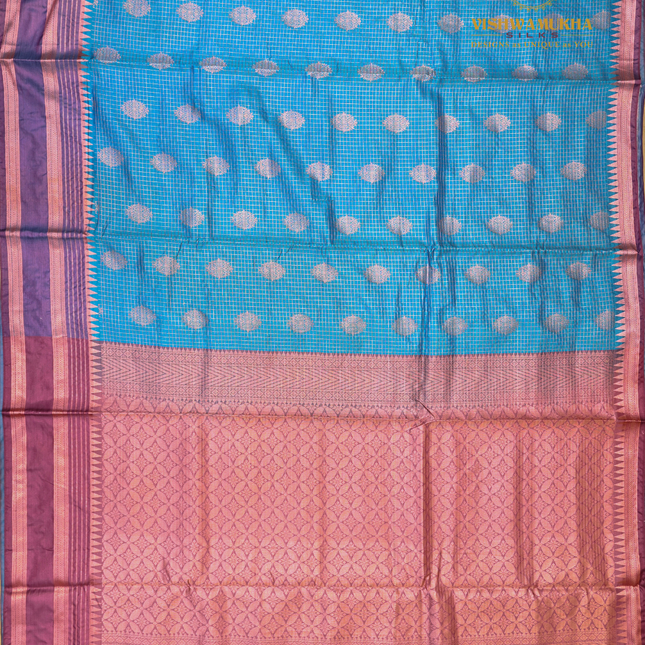 Semi Soft Pattu-VSSP49F Peacock Blue