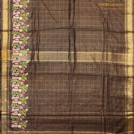 Chanderi saree-VSC30 Brown