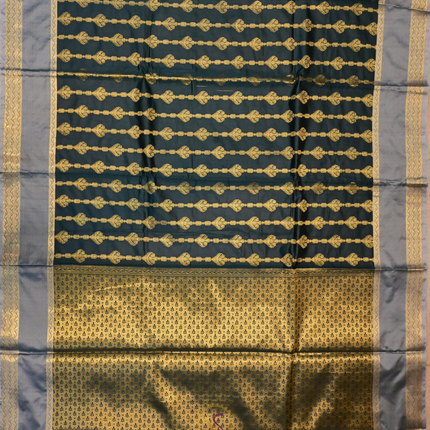 Semi Pattu-VSSP44 Dark Green