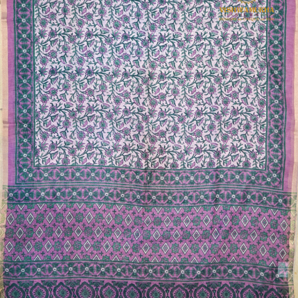 Linen Sarees-VSL13 Lavender