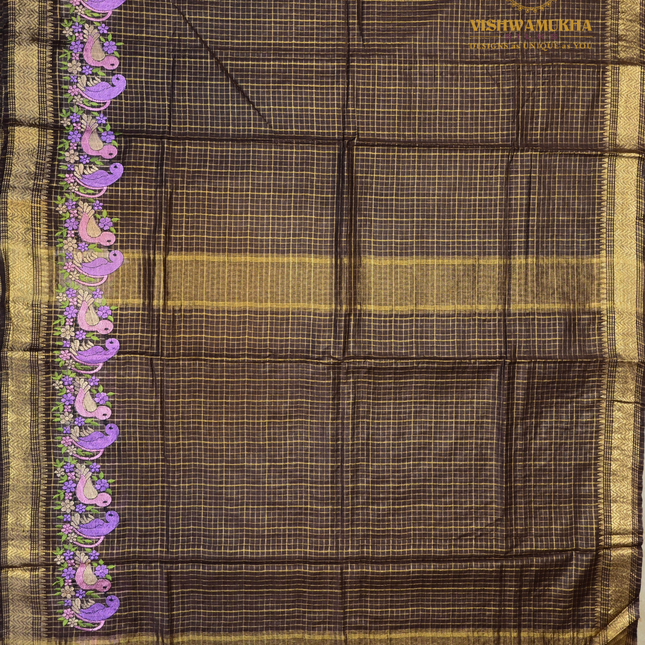 Chanderi saree-VSC33 Black