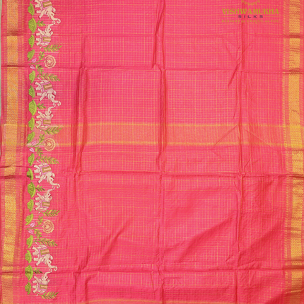 Chanderi saree-VSC28(7) Pink