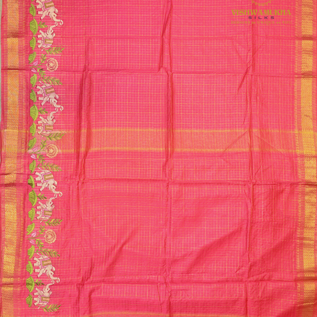 Chanderi saree-VSC28(7) Pink