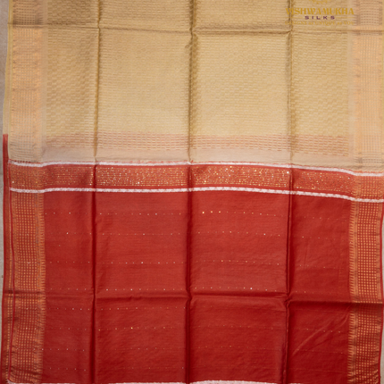 Chanderi Saree-VSC21 Cream