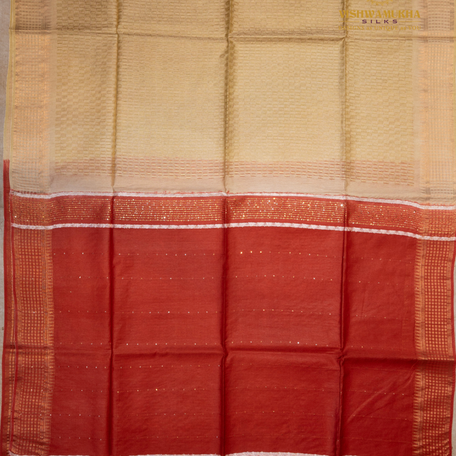 Chanderi Saree-VSC21 Cream