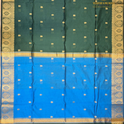Chanderi Sarees-VSC42 Bottle green