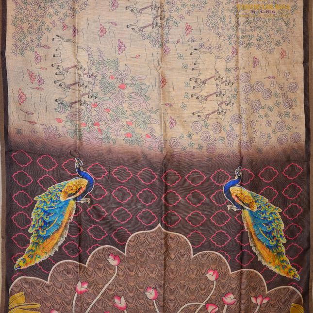 Chanderi Sarees-VSC36 Brown