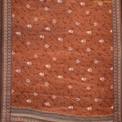 Crepe Sarees-VSCRP7 Brown