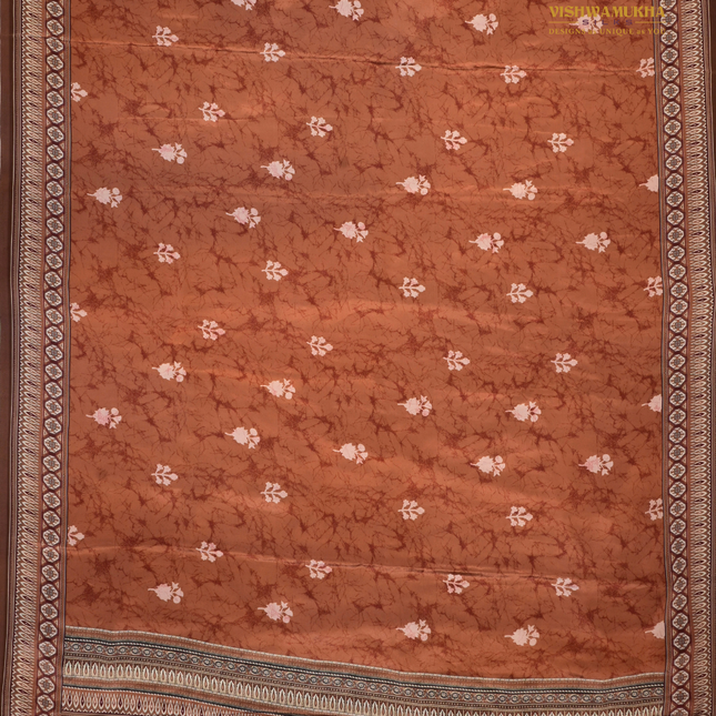 Crepe Sarees-VSCRP7 Brown