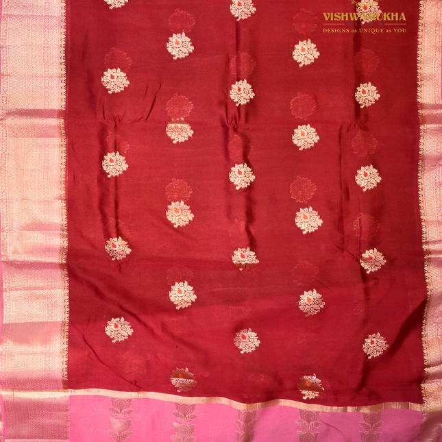 Chanderi Sarees-VSC35 Maroon