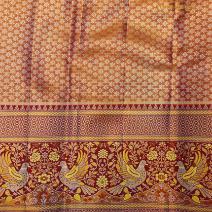 Semi pattu Meenakari-VSSP59I Mustard