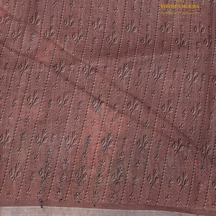 Linen Sarees-VSL11 Brown