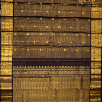 Pure Kanchipuram Silk-VSKP401 Brown (Pre-Order 15Days)