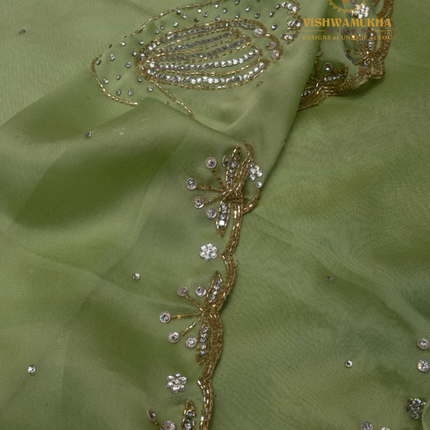 Satin Crepe-VSCRP06 Olive Green