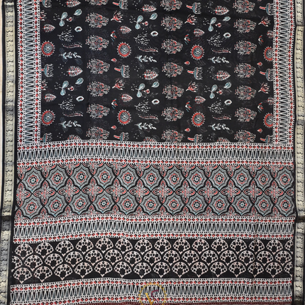 Chanderi Sarees-VSC44A Black