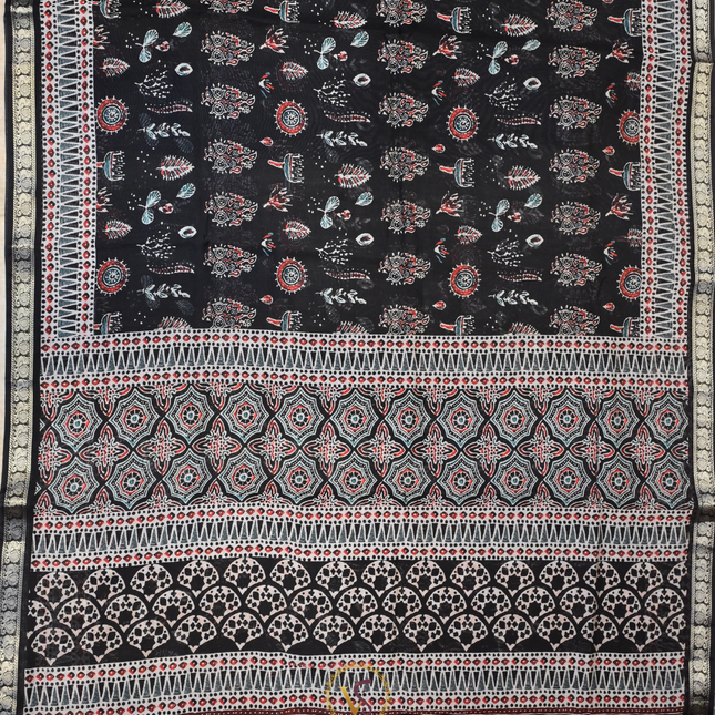 Chanderi Sarees-VSC44A Black