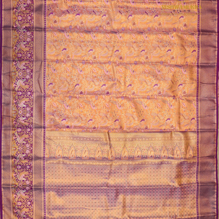 Semi pattu Meenakari-VSSP59J Peach