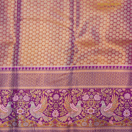 Semi pattu Meenakari-VSSP59J Peach