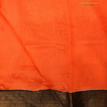 Chanderi Handprint-VSC51B Orange