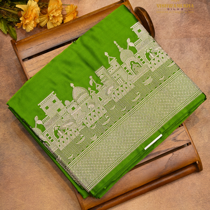 Banaras Mashru-VSBM1H Apple Green