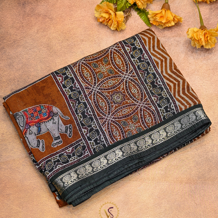 Chanderi Sarees-VSC44C Brown