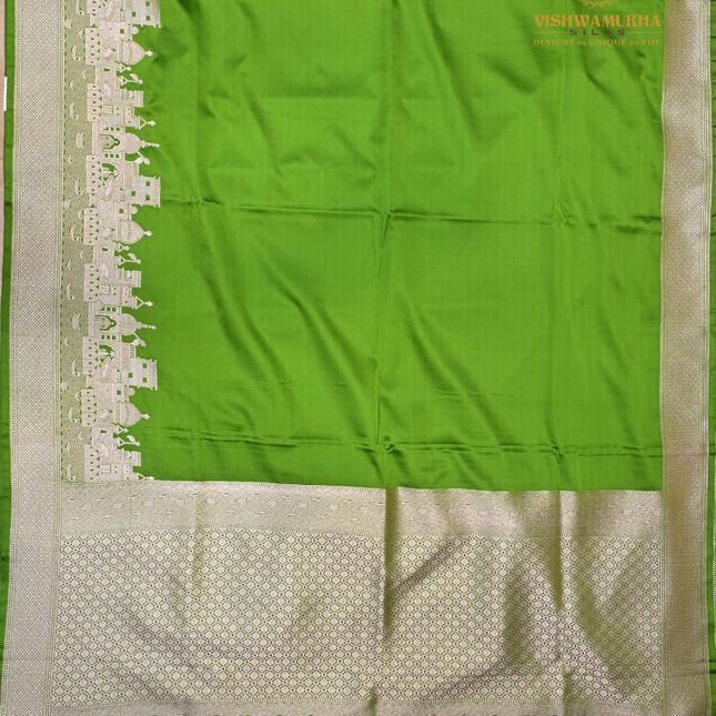 Banaras Mashru-VSBM1H Apple Green