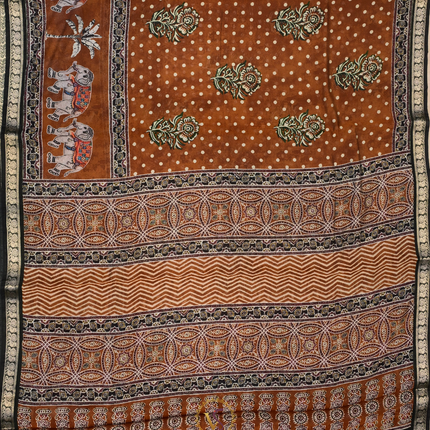 Chanderi Sarees-VSC44C Brown
