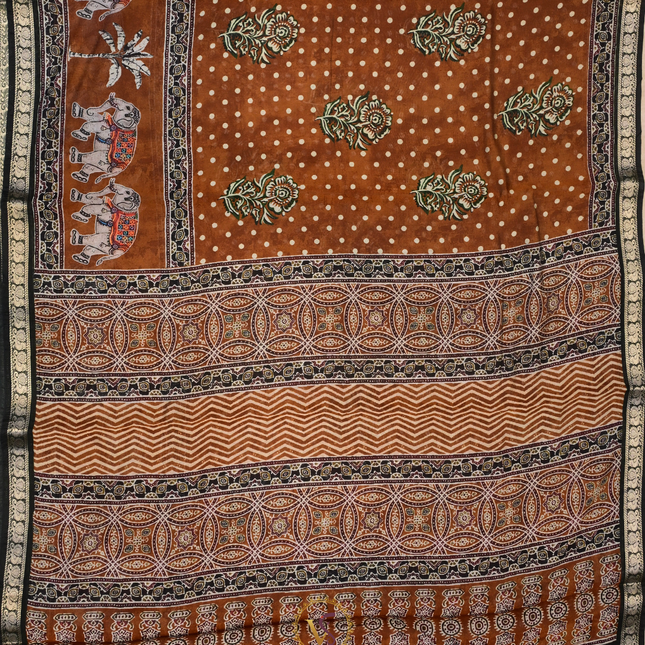 Chanderi Sarees-VSC44C Brown