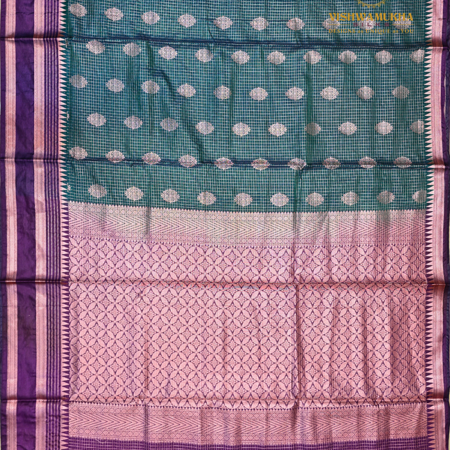 Semi Soft Pattu-VSSP49G Dark Green
