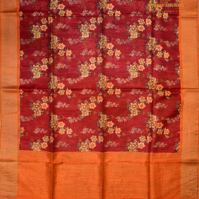 Chanderi Sarees-VSC38A Maroon