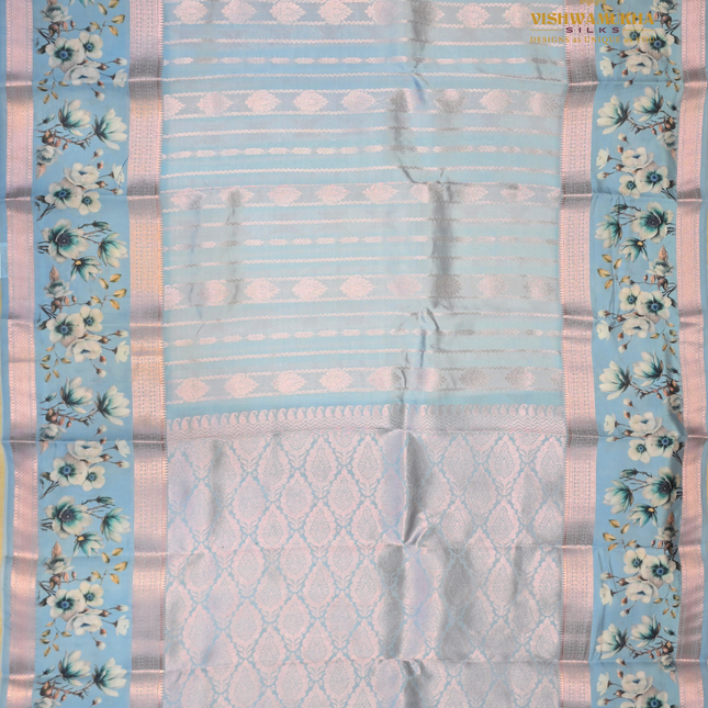 Semi Soft Pattu-VSSP55A Blue