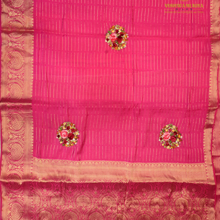 Chanderi Handwork-VSC46 pink