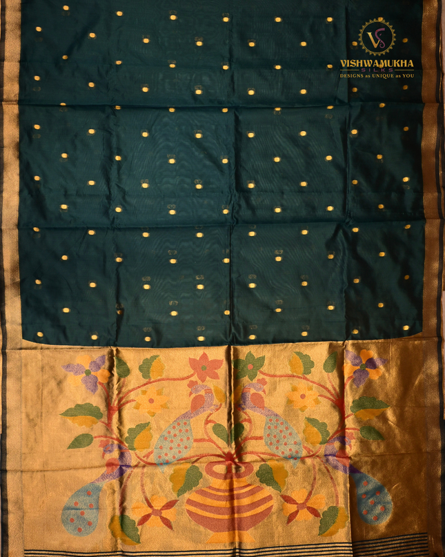 Banaras Kora-VSBKS1B peacock blue