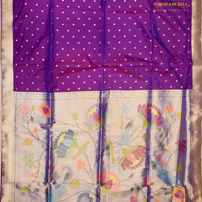 Soft Silk Paithani-VSSP61C Purple