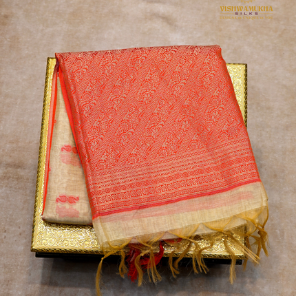 Chanderi Saree-VSC25 Orange