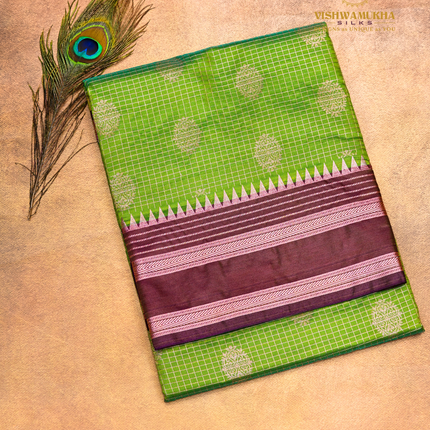 Semi Soft Pattu-VSSP49H apple green