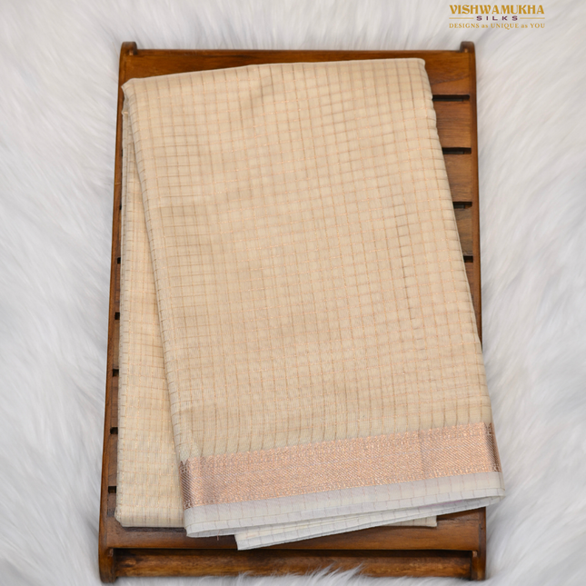 Chanderi Sarees-VSC39B Cream