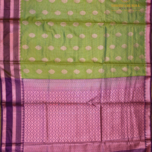 Semi Soft Pattu-VSSP49H apple green
