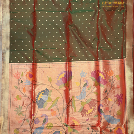 Soft Silk Paithani-VSSP61 Green